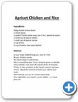 Apricot Chicken and Rice